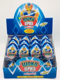 Печенье с шоколадной пастой и игрушкой ШОКОПРИЗ для мальчиков 15гр*24шт*12 блоков.