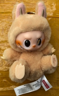 Игрушка мягкая Лабубу "Сидячий монстр", бежевый